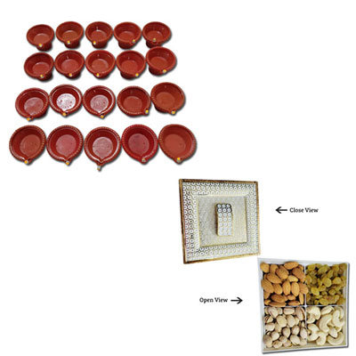 "Diwali Dryfruit Hamper - code DH03 (Express Delivery) - Click here to View more details about this Product